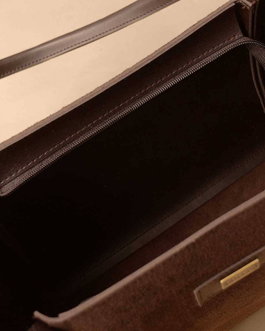 Women's Suede Tote Bags (Chocolate Brown)