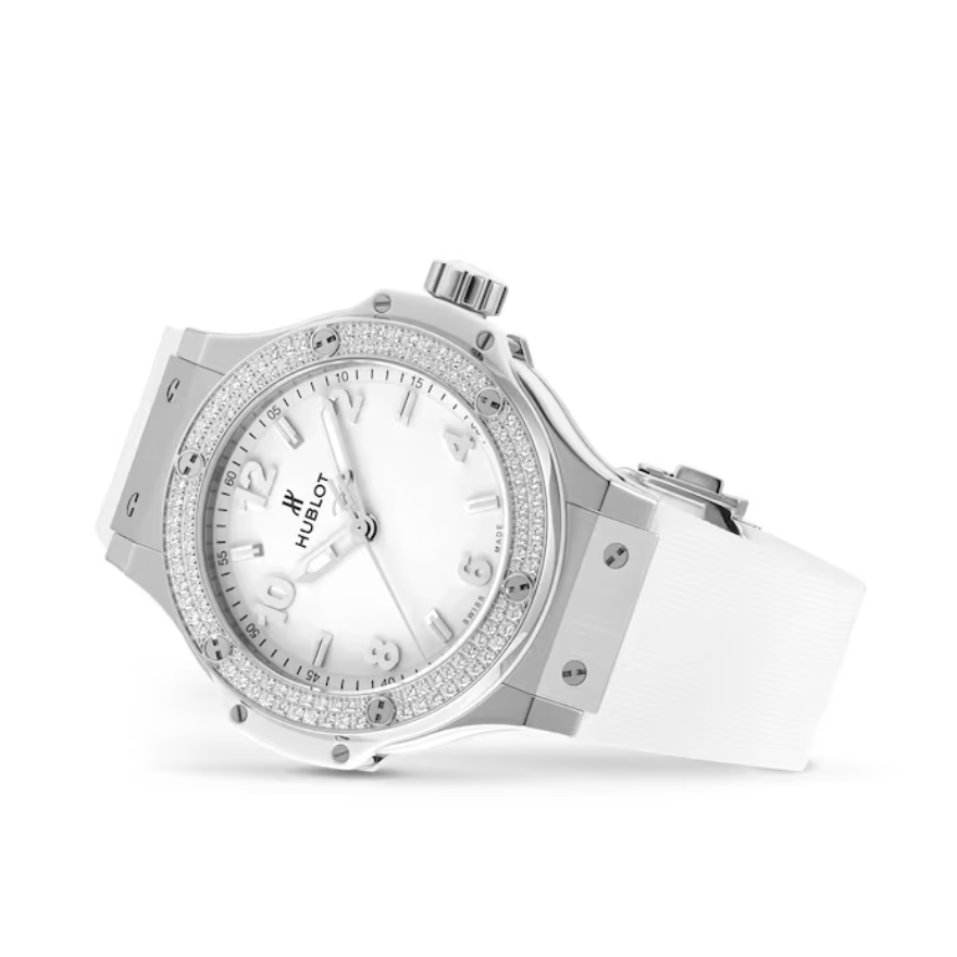 HBLT Big Bang Steel White Diamonds 38mm